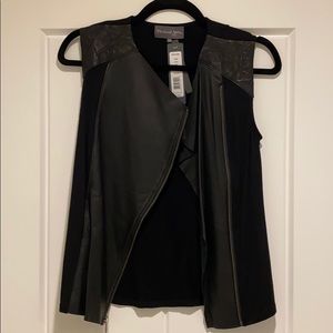 Michael Stars leather front vest